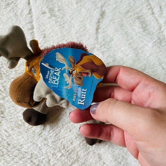 Vintage Disney Big Brother Bear Rutt Moose Hasbro 6” Bear Plush Stuffed Animal - Picture 3 of 5